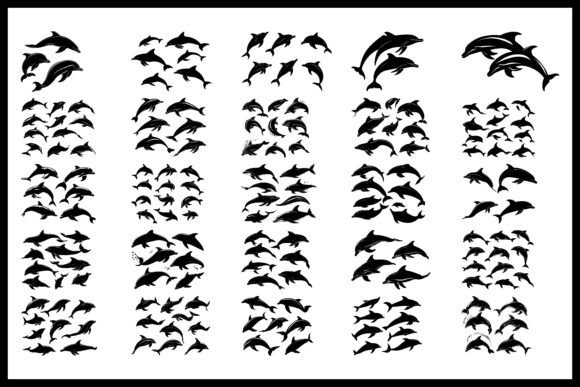 Download Graceful Dolphin Silhouettes Collection - Silhouette Collection