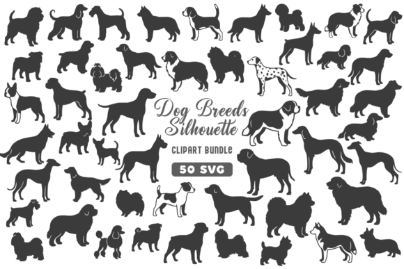 Download Dog Breeds Vector Silhouette SVG Bundle - Silhouette Collection