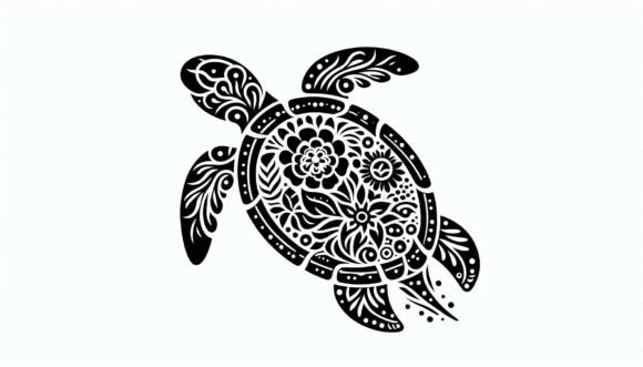Download Turtle Logo Vector Silhouette White - Silhouette Collection