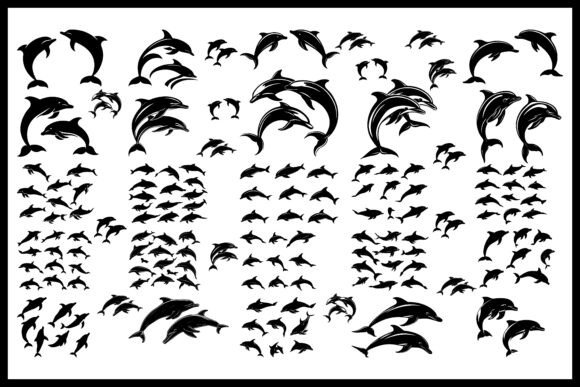 Download Graceful Dolphin Silhouettes Collection - Silhouette Collection