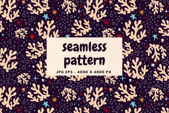 Download Sea Pattern with Corals - Sea pattern Collection