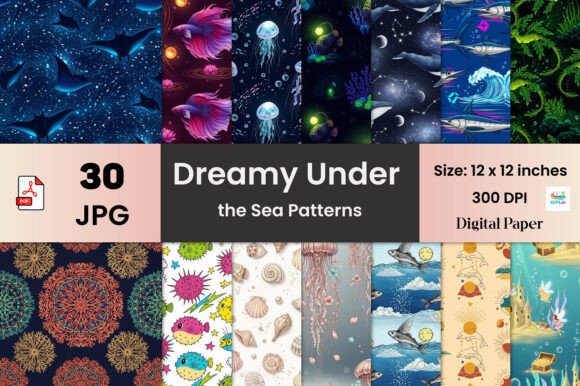 Download Dreamy Under the Sea Patterns - Sea pattern Collection