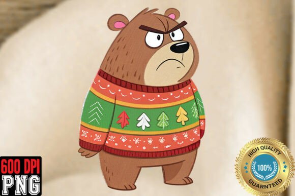 Download Grumpy Bear Ugly Christmas Sweater PNG - Premium Resources