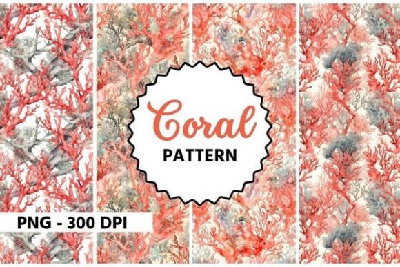 Download Coral Ocean Sea Pattern Watercolor - Sea pattern Collection