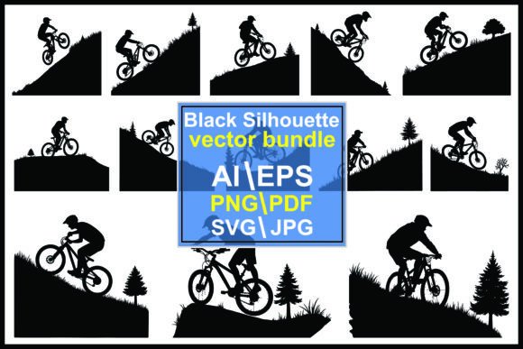 Download Mountain Bike Vector Silhouette - Silhouette Collection