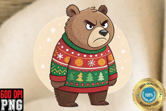 Download Grumpy Bear Ugly Christmas Sweater PNG - Premium Resources