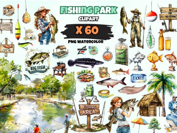 Download Watercolor Fishing Clipart, Tournament - Fishing clipart Collection