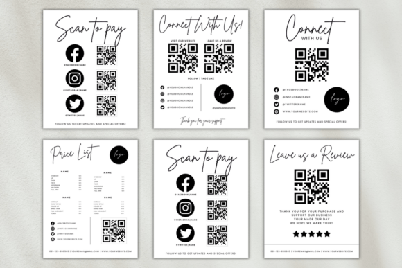 Download Qr Code Sign Bundle for Small Business - Small Collection