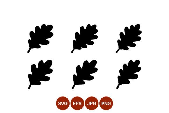 Download Black Oak Leaf Silhouettes Vector - Silhouette Collection
